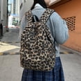 thumbnail image 6 of HUISZJ Leopard Print Laptop Backpack, Retro Casual Backpack, Fuzzy Aesthetic Backpack for Work Travel Outdoor (Coffee), 6 of 10