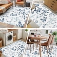 thumbnail image 5 of 3'x5' Rug for Living Room Bedroom, Blue Botanical Washable Area Rugs Non-Slip Carpet Mats, Watercolor Spring Floral Summer Leaf Indoor Low Pile Area Rug Runner for Kitchen, Mudroom, 5 of 8