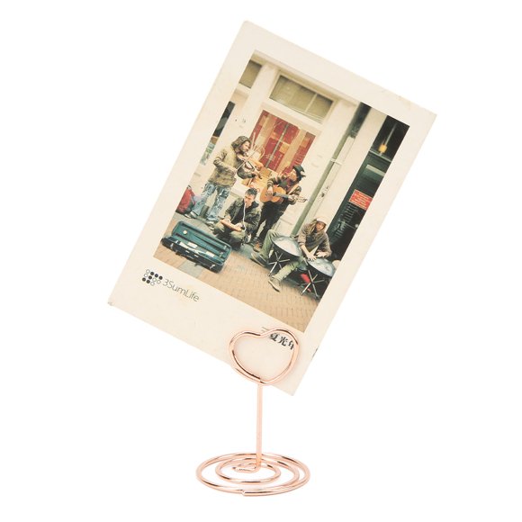 Heart Shaped Metal Table Number Holder Sturdy for Home Office with Place Card Holder