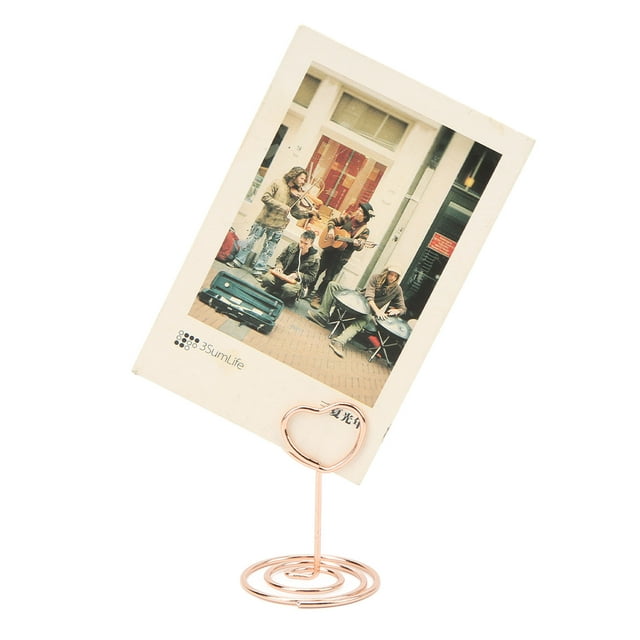 Heart Shaped Metal Table Number Holder Sturdy for Home Office with Place Card Holder