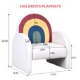 thumbnail image 5 of Matladin Kids Sofa, Rainbow Kids Armchair, Soft Toddler Chair Coverage of Teddy Fleece, Suitable for Boys and Girls, 5 of 7