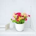 thumbnail image 4 of Artificial Potted Daisy Flower, Bonsai with Pot for Office Desktop Decor, Home Garden, Party, and Wedding Decoration, Colorful Imitation Flowers for Indoor Decor, 4 of 5