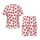 thumbnail image 1 of Balery Cartoon Strawberry Conjunto de Pijama Infantil de Manga Corta con Estampado – Ropa de Dormir de Algodón Suave-4X-Large, 1 of 6