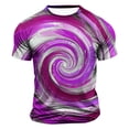 thumbnail image 3 of Mens Camisas de Manga Corta Impresión Casual Deportes Cuello Redondo Blusa, Poliéster Ligero para la Primavera Verano Al Aire Libre Uso Diario, 3 of 4