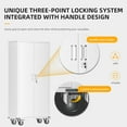 thumbnail image 3 of SUNCROWN Metal Storage Cabinet with Wheels,75” White Lockable Storage Cabinet with Doors and Shelves,Garage Storage Cabinet with Pegboards for Home,Office,Gym,Basement, Kitchen Pantry,Warehouse, 3 of 6