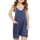 thumbnail image 1 of Odeerbi 5-14 Años Niñas Traje de Verano Lindo Color Sólido Camisola Romper Casual Transpirable Cómodo Combinados Pantalones Cortos Con Bolsillos, 1 of 5