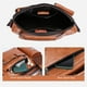 thumbnail image 3 of Bolso de hombro cruzado de cuero texturizado | Bolso de mano ligero y espacioso con correa ajustable | Negro/Marrón/Caqui | 29x20x7cm | Viaje Multi Compartimento Accesorio Diario para Mujeres, 3 of 6
