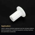thumbnail image 5 of 12pcs Flanged Sleeve Bearings Plastic Bushings ID 10mm x OD 13.1mm x Length 25.1mm Nylon Bushings, White, 5 of 6