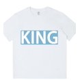 thumbnail image 1 of Men's Breathable Summer Casual T-Shirt with Bold KING Crown Graphic Print - Loose Fit Short Sleeve Round Neck Tee for Outdoor Activities & Daily Wear - Machine Washable, Comfortable Fabric, Relax, 1 of 5