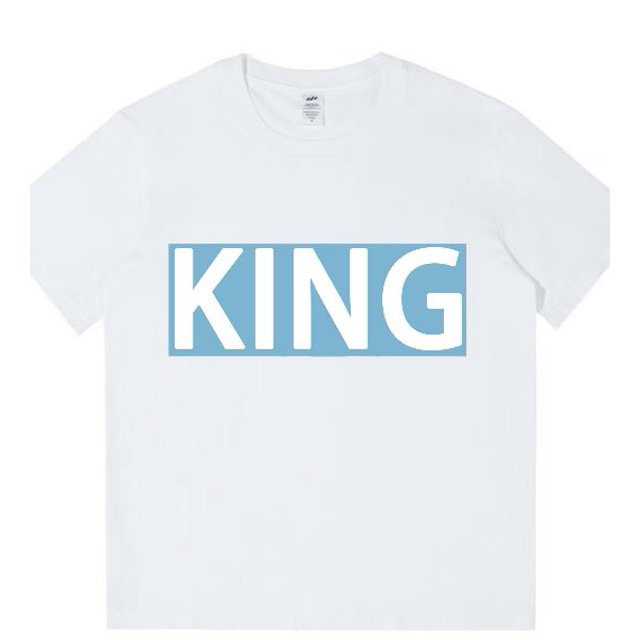 Men's Breathable Summer Casual T-Shirt with Bold KING Crown Graphic Print - Loose Fit Short Sleeve Round Neck Tee for Outdoor Activities & Daily Wear - Machine Washable, Comfortable Fabric, Relax