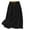Black, variant on Women's Solid Color Cotton Linen Half Skirt Casual Mid Length Elastic Waist Skirt, Comfortable Half Skirt for Relaxed Wear,Army Green,L
