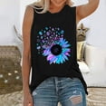thumbnail image 1 of DPTALR Women Letters Printing Sleeveless O-Neck Vest Tank Shirt Tunic Blouse Tops, 1 of 4