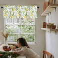 thumbnail image 6 of Summer Lemon Kitchen Valances for Windows 42x12 Inch Kitchen Curtains Valances Rod Pocket Watercolor Yellow Spring Floral Botanical Bathroom Window Valances for Window Treatment Decor, 6 of 6