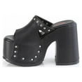 thumbnail image 3 of Demonia CAMEL-109 Women's 5" Chunky Heel Platform Slide Sandals with Silver Chrome Plated Round Studs, 3 of 5