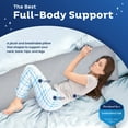 thumbnail image 2 of Snuggle-Pedic Long Body Pillow for Adults - Big 20x54 Pregnancy Pillows w/Shredded Memory Foam & Cooling Pillow Cover - Cuddle Firm Maternity Side Sleeper Pillow Insert to Hug for Bed - Grayy, 2 of 5