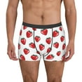 thumbnail image 2 of Bingfone Hand Drawn Strawberry Men's Underwear - Casual Stretch Boxer Briefs-Small, 2 of 7