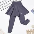 thumbnail image 2 of Tanghaowl Girls Sports Skirted Leggings Casual Ruffle Skater Skirt With Athletic Pants Pantskirts Softball Pants Womens, 2 of 7