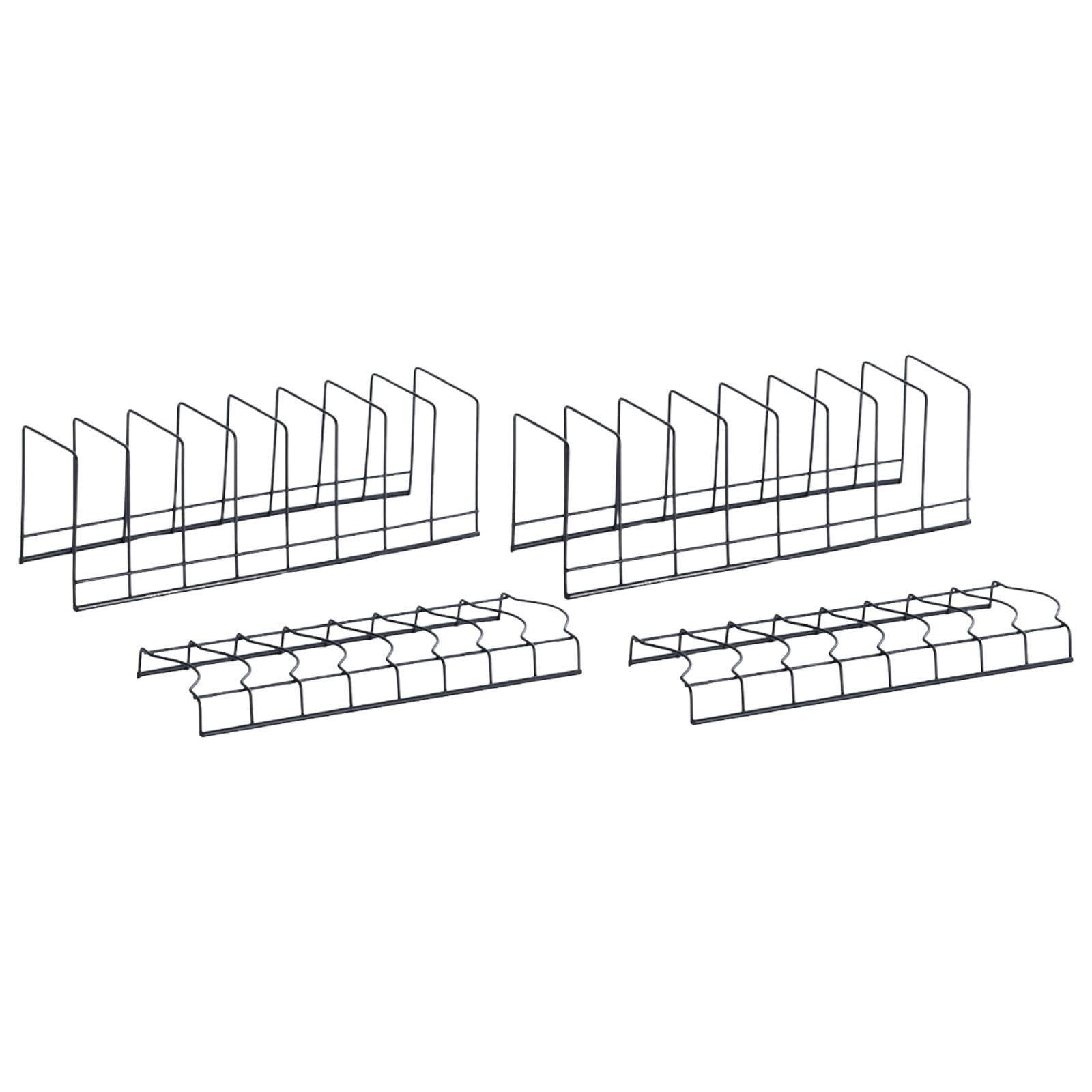 CoudarTitie 2 Bowl Drying Rack 2 Dish Holder Drain Basket for Home Restaurant Countertop Black