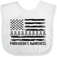 thumbnail image 3 of Inktastic Parkinson's Awareness Gray Ribbons and Flag Boys or Girls Baby Bib, 3 of 4