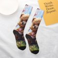 thumbnail image 6 of Bingfone Compression Socks for Women and Men Long Socks for Running Athletic Cycling Nurse-Romantic Floral Bear, 6 of 8