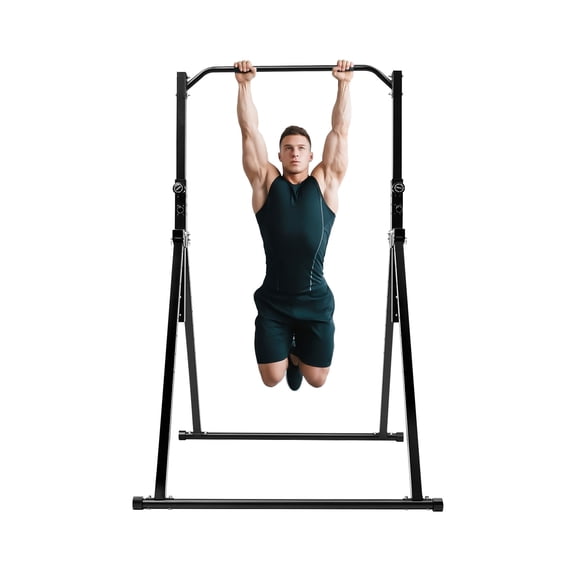 Miumaeov Foldable Pull Up Bar, Power Tower Workout Dip Station Height Adjustable Pull Up Bar for Home, Multifunction Fitness Tower Station Gym Training Equipment
