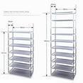 thumbnail image 6 of Dust-tight Shoe Cabinet Non-woven Fabrics Shoe Rack Organizer Minimalist Furniture Boots Storage Shelves,Purple, 6 of 9
