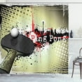thumbnail image 1 of Ambesonne Sports Shower Curtain, Ping Pong Ball and Racket, 69"Wx70"L, Pale Green Multicolor, 1 of 3