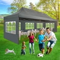 thumbnail image 4 of HOTEEL Heavy Duty 10x30 Commercial Tent,Pop up Canopy for Parties,Wedding,Waterproof Gazebos with 8 Sidewalls,Gray, 4 of 10