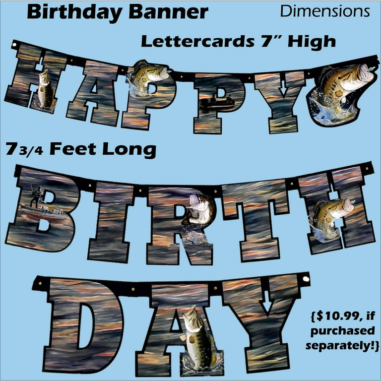 Havercamp Fishing Birthday Party Decorations! Includes: 1 7ft