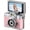 Pink, variant on Mini Keychain Camera, HD Portable Digital Camera with 1.47” Flip LCD & Flash, Retro Collectible Pocket Camera for Travel, Parties, Birthday (Brown)