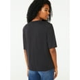 thumbnail image 3 of Scoop Women's Padded Shoulder T-Shirt, 3 of 5
