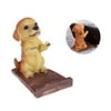 UKCOCO Cell Phone Stand, Cute Dog Wooden Mobile Phone Holder Bracket for Smartphone Desktop (A)