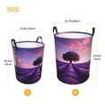thumbnail image 3 of Honeii Lavender Field Sunset Print Laundry Hamper Basket,Baby Nursery Woven Storage Basket for Toys Bin,Pillows,Blankets,Clothes-Small, 3 of 6