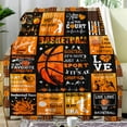 thumbnail image 2 of Basketball Blanket Super Soft Basketball Flannel Throw Lightweight Blanket for Boys Girls Women Team Basketball Lovers Gifts 50"X40", 2 of 6