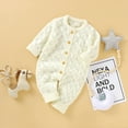 thumbnail image 7 of Hpgjzj Newborn Baby Girl Cable Knit Sweater Romper Jumpsuit Long Sleeve Buttons Bodysuit Winter Clothing 2024, 7 of 7