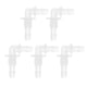 thumbnail image 1 of Conectores de codo de rosca G1/8 para manguera ID de 7/32" de Unique Bargains, 5 Pcs, Acuario PP Transparente, 1 of 7