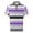Purple, variant on Telankuip Mens Classic Polo Shirts Trendy Color Block Striped Casual Workout Tops Button up V-Neck Short Sleeve Muscle Fitted Comfortable Tee for Work and Outdoor Activities 22-Mint Green XL
