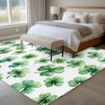 thumbnail image 5 of Area Rug 72×108in, St. Patrick's Day Lucky Shamrock Floor Carpet Living Room Rug, Pastoral Green Leaves Non-Slip Welcome Mat Indoor Rugs for Bedroom Dining Room, 5 of 9