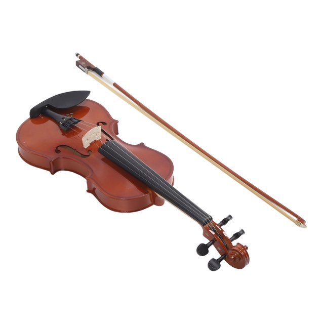 Violín Acústico, Cuerpo De Tilo Portátil, Cuerdas De Alambre De Acero De Amplia Aplicación, Violín Para Principiantes 4/4 Con Estuche Triangular Para Grabación De Música