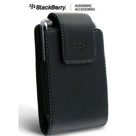 Blackberry Storm 2 Faceplate - OEM (Original) Vertical Leather Case Pouch with Swivel Belt Clip for Storm 2 (Storm2) 9520, Advanced locking mechanism securely holds phone in place. By BlackBerry