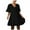 Black, variant on Clearance! EQWLJWE Women's Summer Casual Dress 2022 Sweet & Cute V-Neck Mini Dress Short Sleevele Ruffle Loose Dress