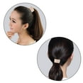 thumbnail image 3 of 6 Pcs 3 Color Alloy Rhinestone Hair Ponytail Cuff Band Wrap Holder Elastic Hair Ties for Lady Women Girls - Gold&Silver&Black, 3 of 3