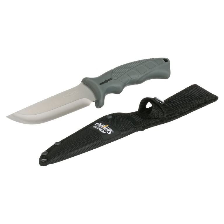 Camillus 9.5 Camp Knife, Titanium Bonded 4.75 Fixed Blade