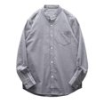 thumbnail image 5 of Admvng Men's Dress Shirt Long Sleeve Collar Stretch Slim Fit Solid Business Button Down Daily Shirts, 5 of 5