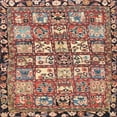 thumbnail image 1 of Ahgly Company Machine Washable Indoor Square Traditional Brown Red Area Rugs, 7' Square, 1 of 7