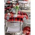 thumbnail image 4 of Outdoor Tablecloth with Umbrella Hole and Zipper, Valentines Day Round Table Cloth 54 Inch Waterproof Tablecloth, Red Black Buffalo Plaid Truck Rose Floral Picnic Table Cover for Patio Camping, 4 of 7