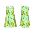 thumbnail image 7 of Naloa Corn 7 Print Women's Summer Spring Casual Beach Sundress,Vacation Sleeveless Tank Crewneck Loose Dresses, 7 of 7