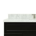 thumbnail image 4 of Ariel Hamlet 55 In. Rectangle Sink Vanity With Carrara White Countertop In Black, 4 of 10