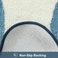thumbnail image 4 of HAOCOO Bathroom Rugs 18x25 inch, Extra Soft Non Slip Blue Irregular Shape Bath Rugs, Microfiber Absorbent Washable Small Rug Bath Mats for Bathroom Floor Door Mat Tub Shower, 4 of 7