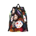 thumbnail image 2 of Bixox Easter Egg Printing Canvas Backpack Lightweight Casual Travel Backpack School Backpack Fits 15.6 Inch Notebook, 2 of 5